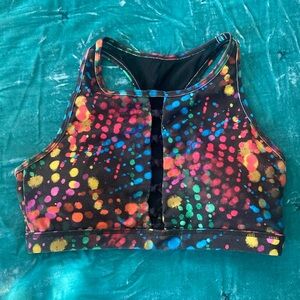 Born Primitive colorful dot sports bra